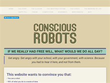Tablet Screenshot of consciousrobots.com